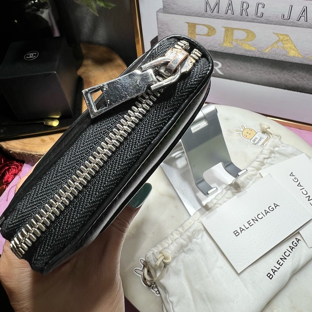 Balenciaga continental Black Leather Wallet EUC - Picture 12 of 17